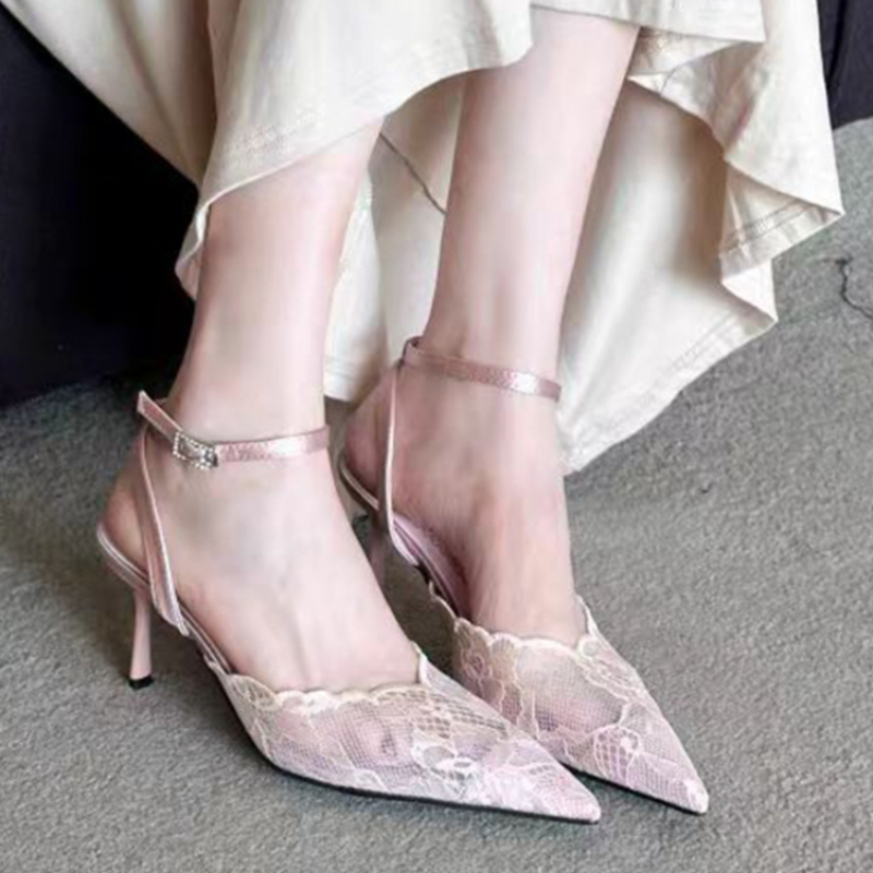 우아한 여성 샌들 섹시한 하이힐 신발 메쉬 디자이너 힐 - Luxury Lifestyle Shoes 리뷰 및 가격