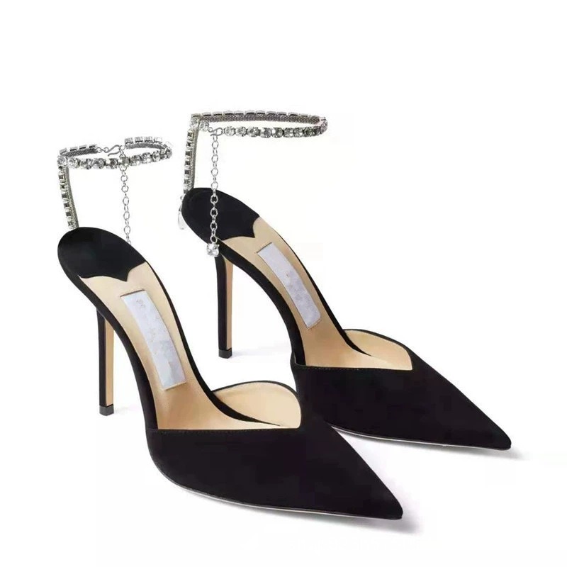 새로운 여성 신발 여름 신상 크리스탈 체인 하이힐 럭셔 - Luxury Lifestyle Shoes 리뷰 및 가격