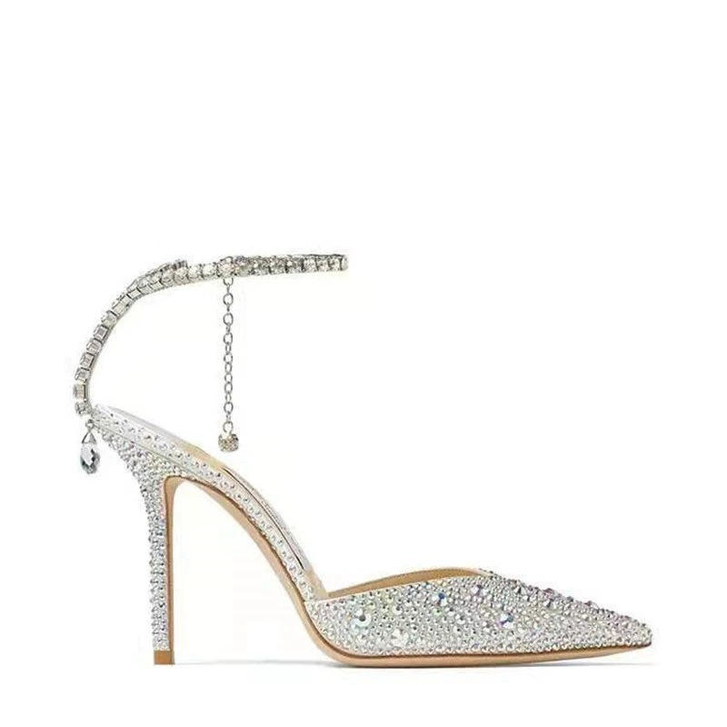 새로운 여성 신발 여름 신상 크리스탈 체인 하이힐 럭셔 - Luxury Lifestyle Shoes 리뷰 및 가격