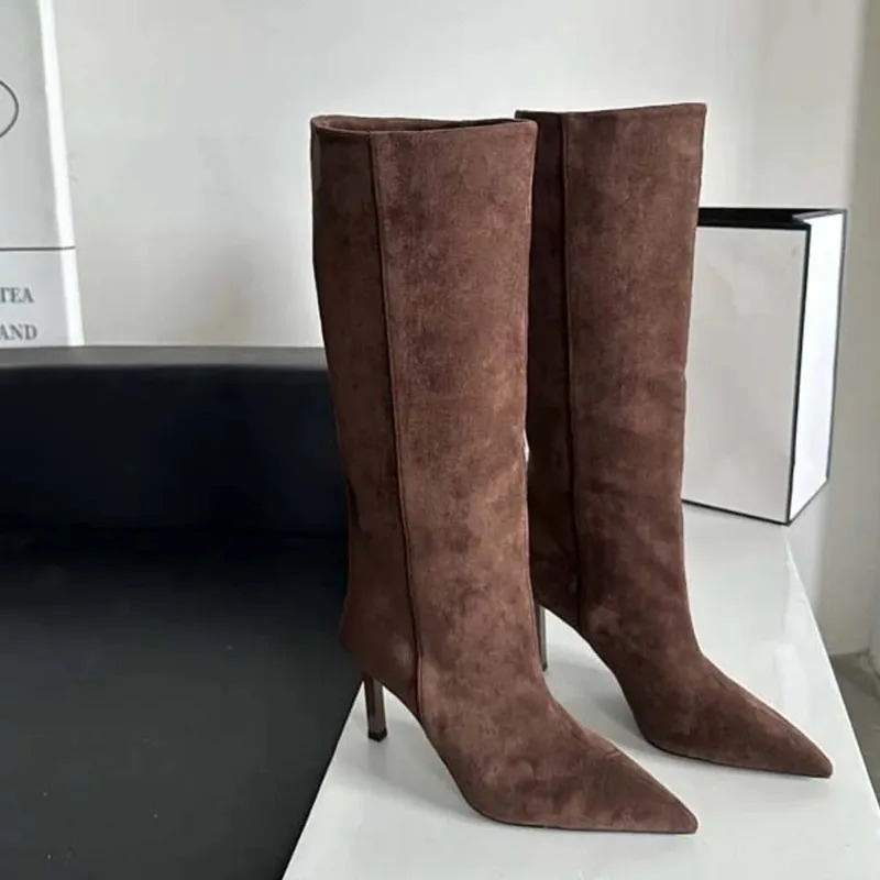 럭셔리 여성 롱 부츠 패션 스웨이드 슬라우치 부츠 프렌 - Luxury Lifestyle Shoes 리뷰 및 가격
